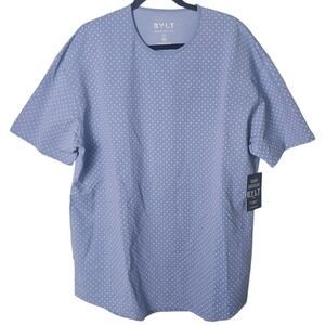 NWT BYLT XXL Drop Cut Lux T-Shirt Short Sleeve Blue Premium Performance Athletic